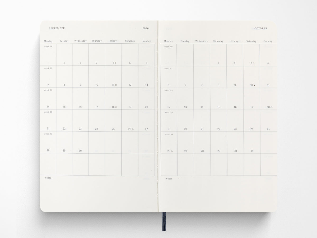 Moleskine 2027 Weekly Planner - Sapphire Blue Soft Cover