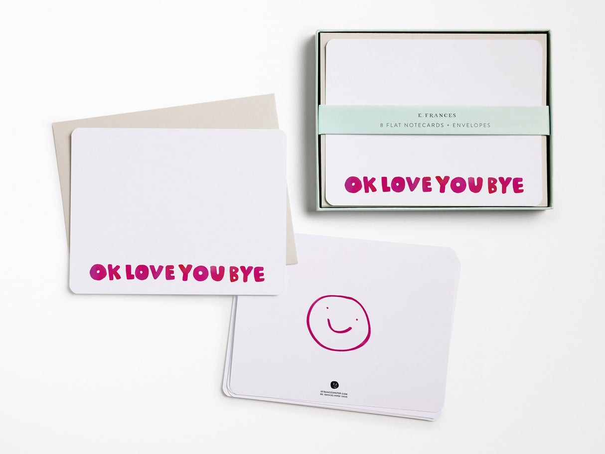 Okloveyoubye Flat Notes - Set of Eight