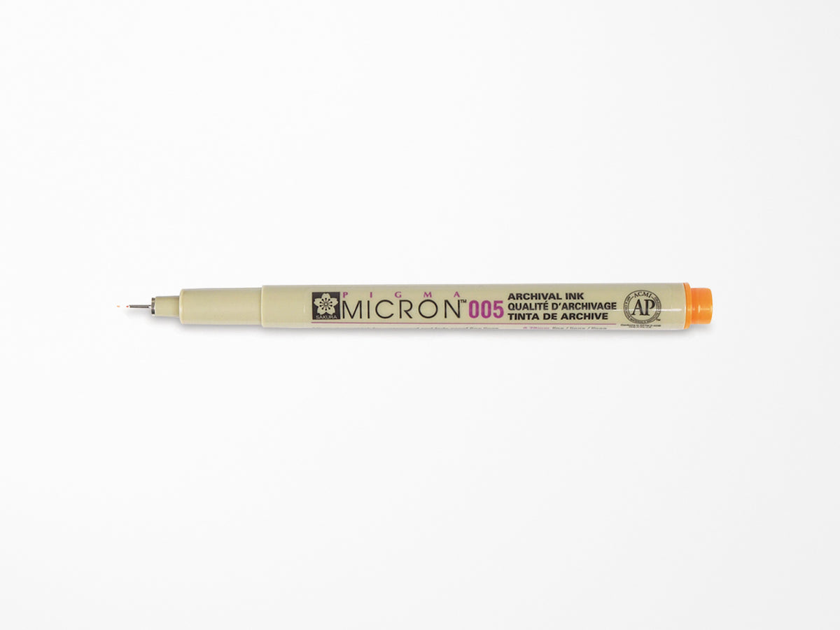 Orange Pigma Micron Pen