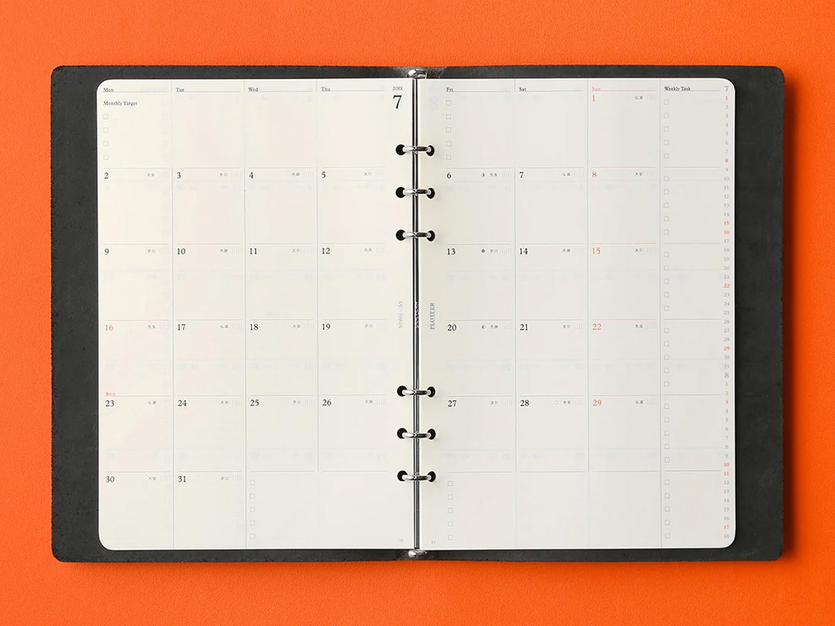PLOTTER Refill Monthly Schedule Refill 2027 - A5 Size
