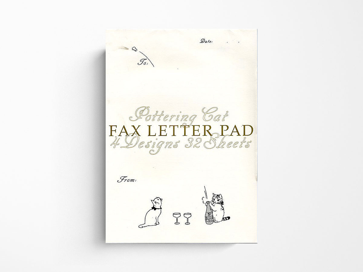 Pottering Cat Fax Letter Pad Writing Sheets
