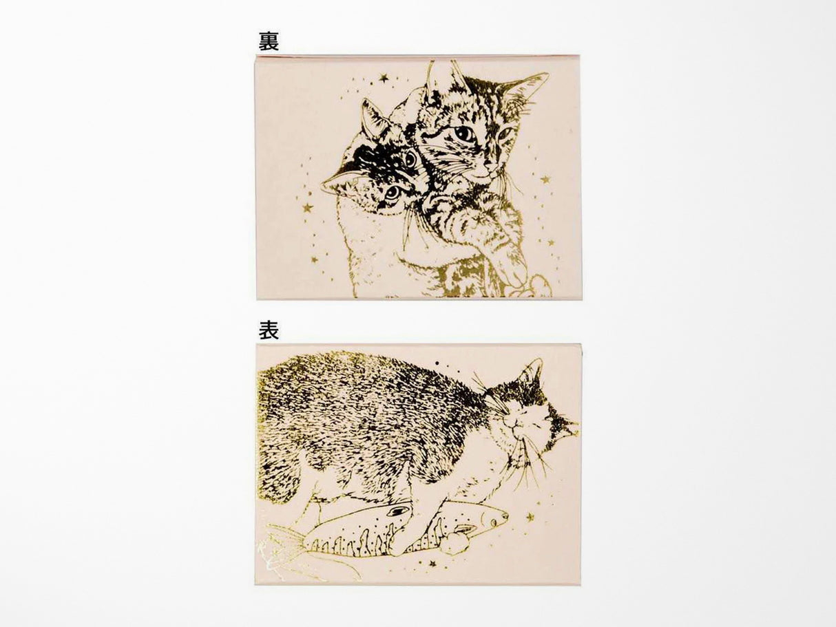 Rokkaku x 365Cat Art Matchbox with Foil Stamped Memo
