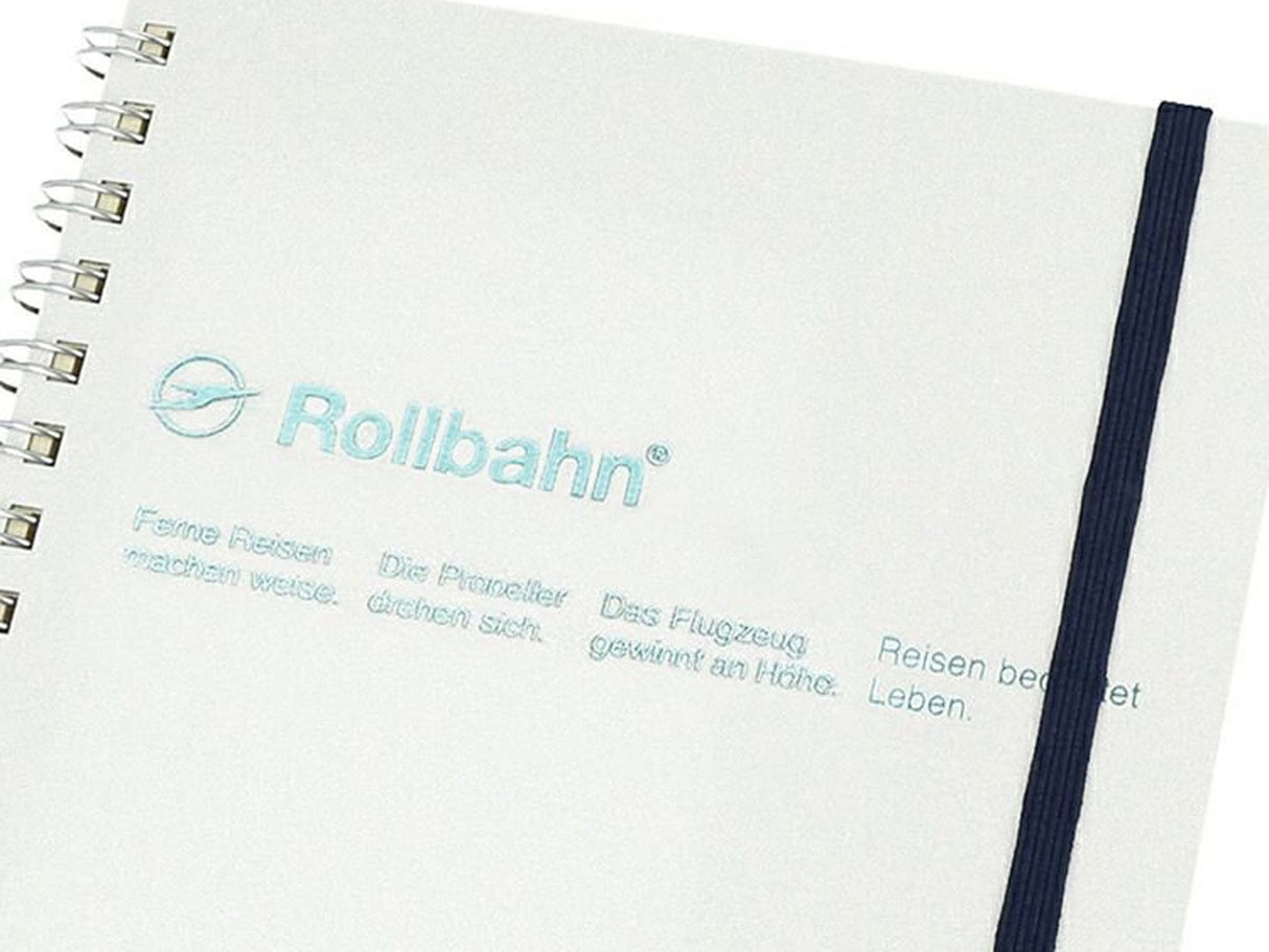 Rollbahn Spiral Notebook - Metallic Pearl White