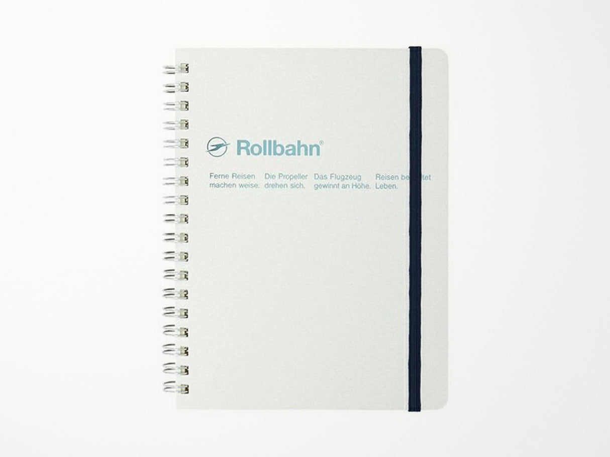 Rollbahn Spiral Notebook - Metallic Pearl White