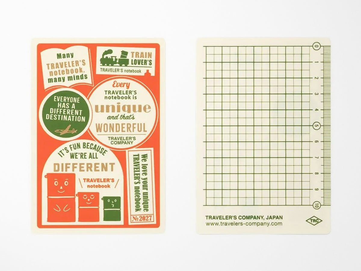 TRAVELER'S Notebook 2027 Plastic Sheet - Passport Size