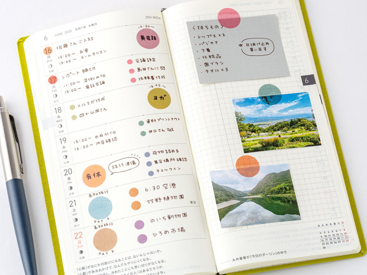 TSUKI no IRO Transparent Dot Stickers - 15mm