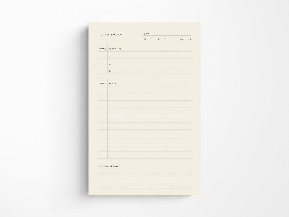 To Do Today Planner Pad
