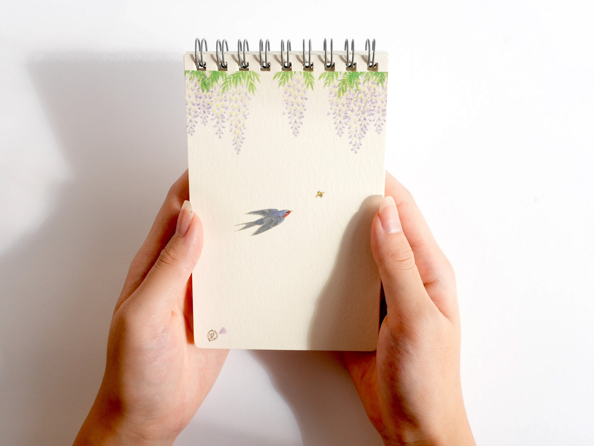 Wisteria & Swallow Ring Memo Pad
