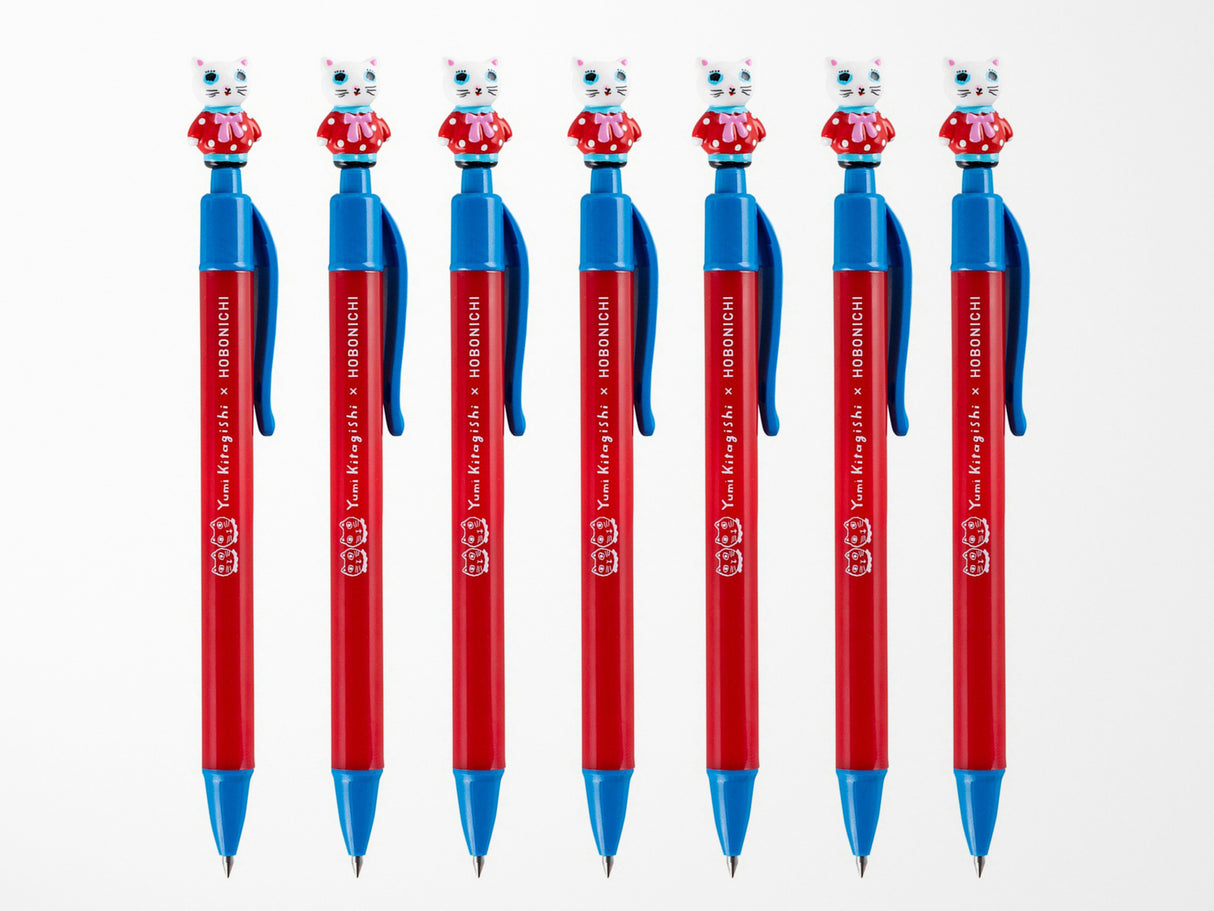 Yumi Kitagishi Ballpoint Pen - White Cat