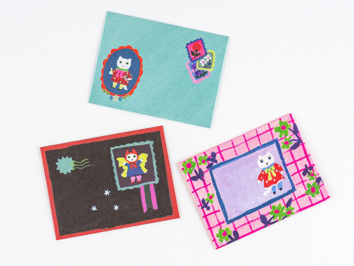 Yumi Kitagishi White Cat's Mini Letter Set