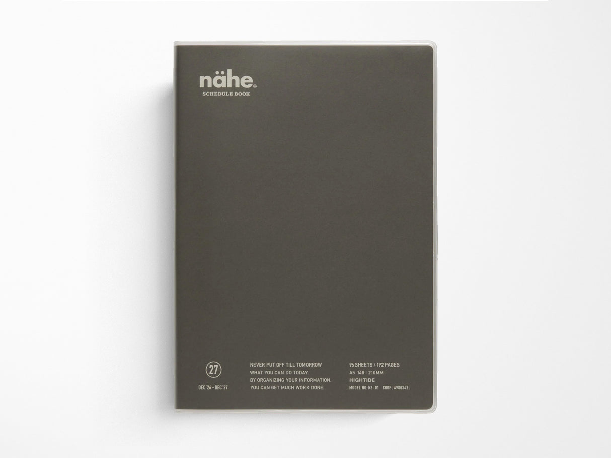 Hightide 2027 Weekly Schedule Book Nähe A5 Vertical