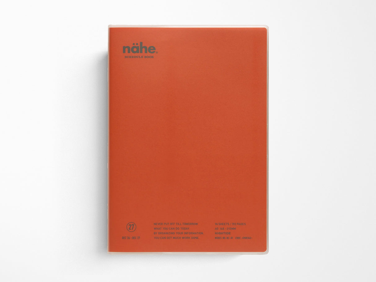 Hightide 2027 Weekly Schedule Book Nähe A5 Vertical