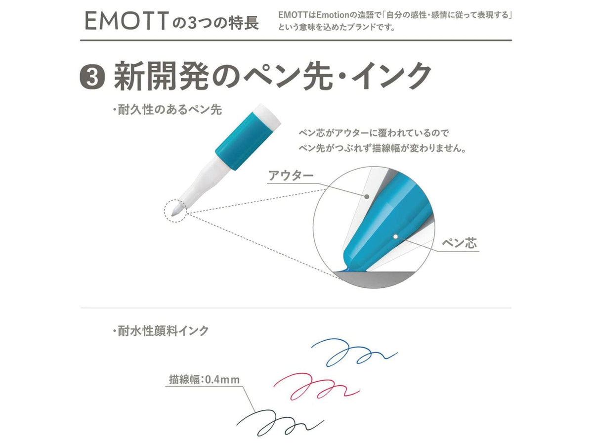 Emott Ever Fine Color Liners Set of 5 - Retro Colors