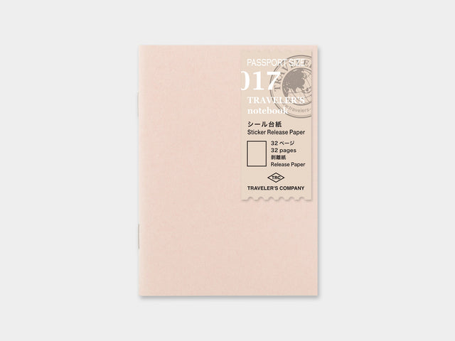 017 Sticker Release Paper Refill TRAVELER'S Notebook - Passport Size