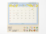 Midori Desk Calendar 2027 - Medium Bird