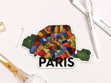 Paris Neighborhoods Vinyl Sticker