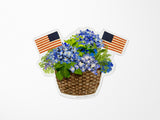 Hydrangea Basket Vinyl Sticker