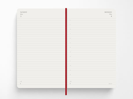 Moleskine 2027 Daily Planner - Scarlet Red Hardcover