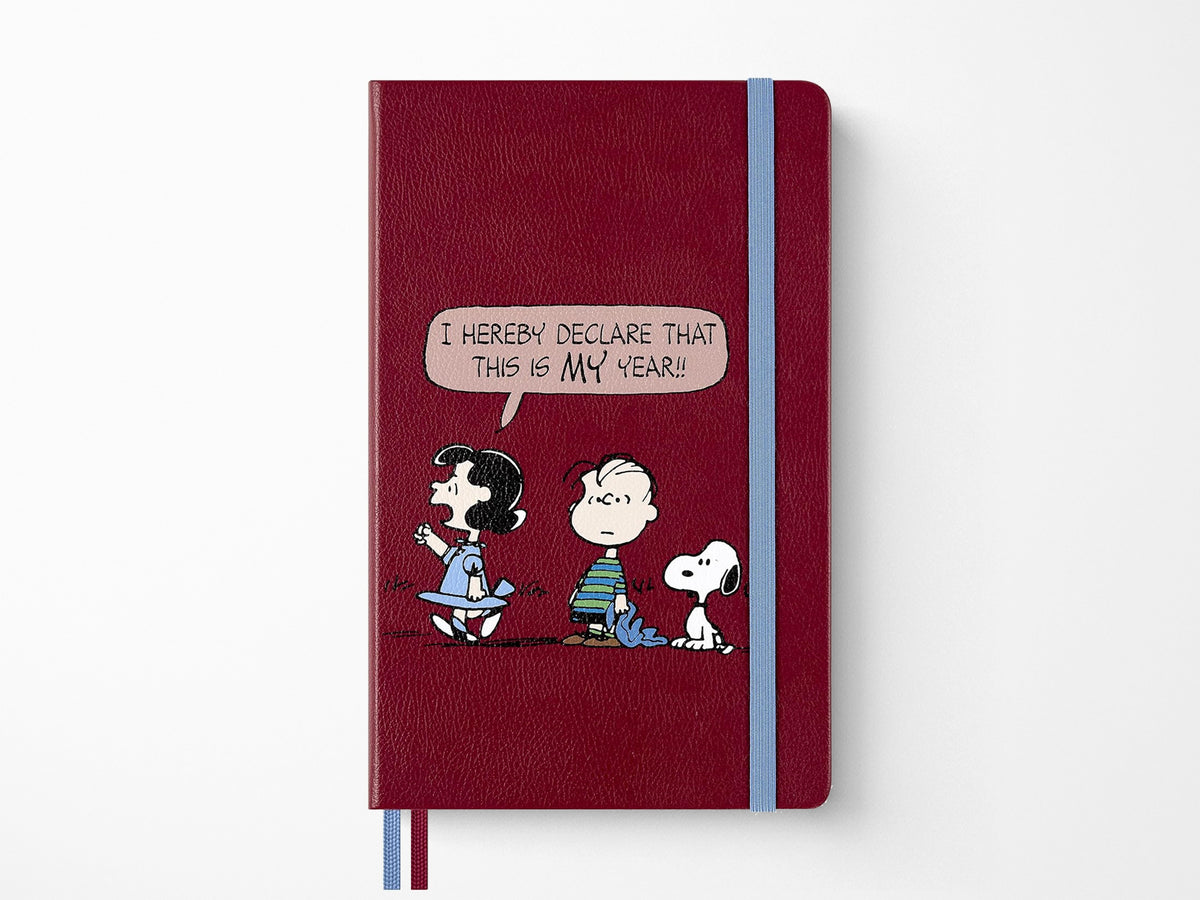 Moleskine x Peanuts Limited Edition Large Red Plain Page Notebook