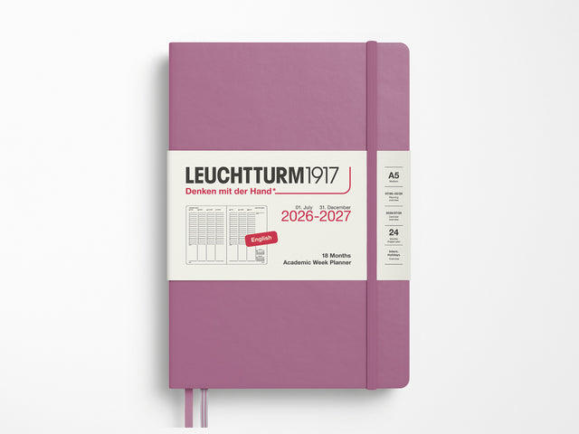 2026-2027 Leuchtturm 1917 18 Month Academic Week Planner - Dusty Rose