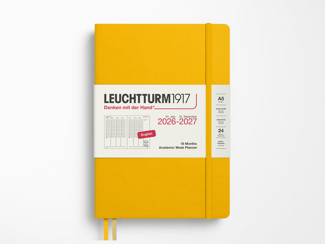 2026-2027 Leuchtturm 1917 18 Month Academic Week Planner - Sunflower