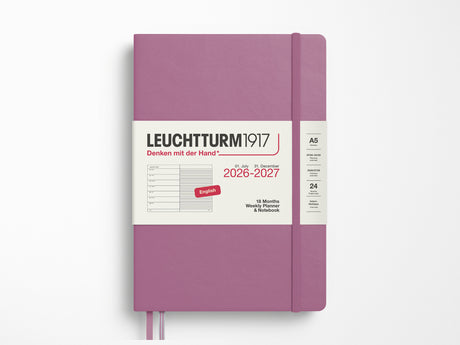 2026-2027 Leuchtturm 1917 18 Month Weekly Planner & Notebook - Dusty Rose