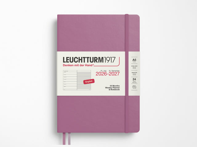2026-2027 Leuchtturm 1917 18 Month Weekly Planner & Notebook - Dusty Rose
