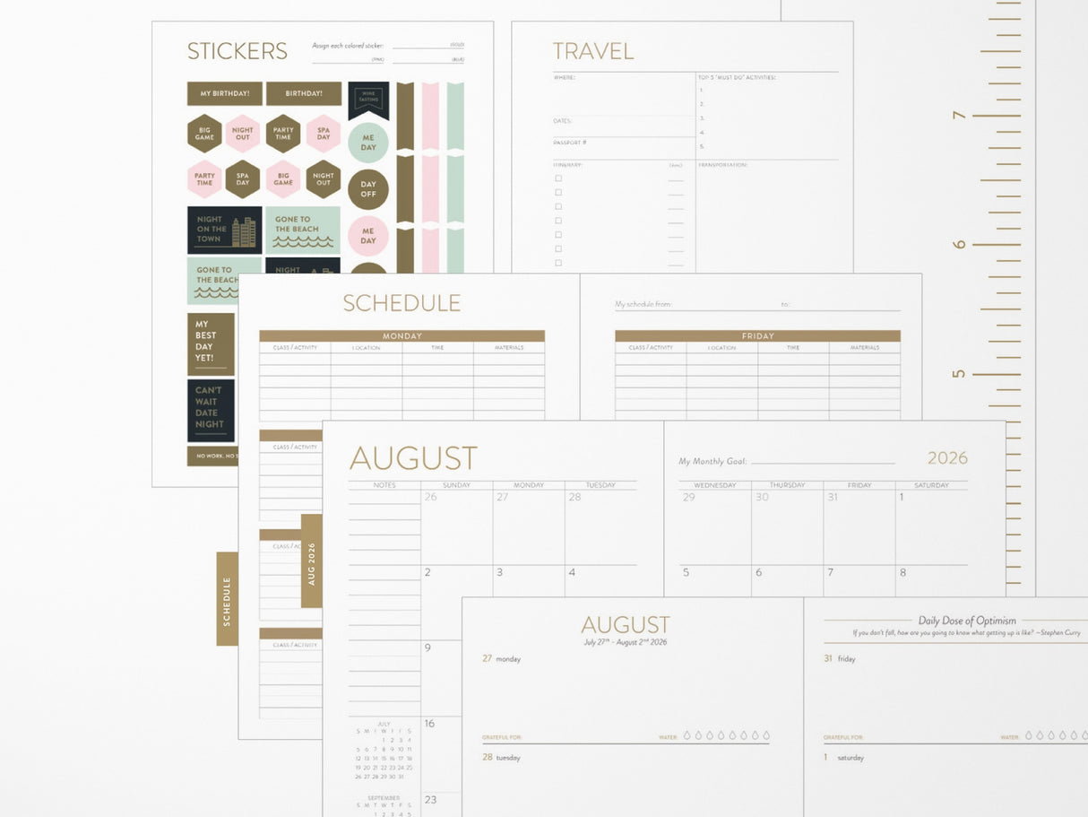 2026-2027 Menagerie Seedlings 17 Month Planner