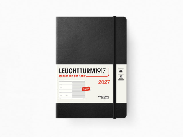 2027 Leuchtturm 1917 Weekly Planner & Notebook - BLACK