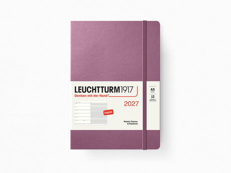 2027 Leuchtturm 1917 Weekly Planner & Notebook - DUSTY ROSE Softcover