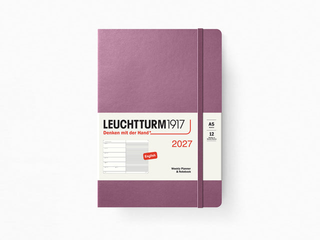 2027 Leuchtturm 1917 Weekly Planner & Notebook - DUSTY ROSE Softcover