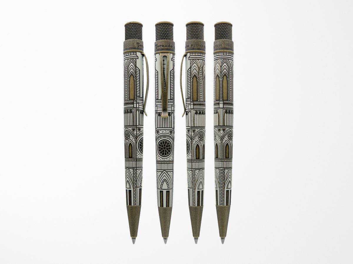 Retro 51 Tornado Rollerball Pen Vintage Metalsmith - Cathedral