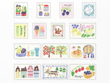Midori Yuru Log Roll Sticker Stamps