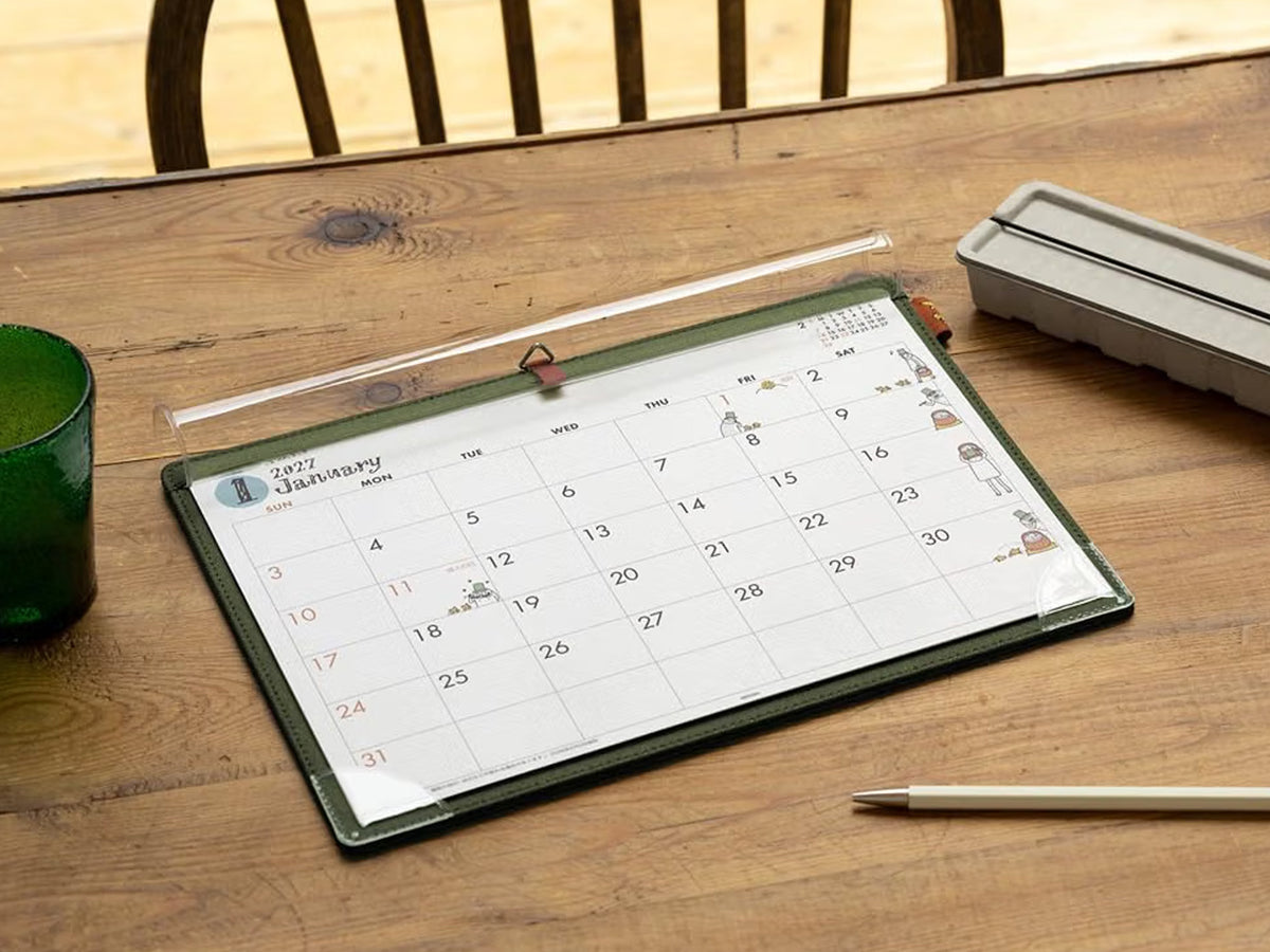 Midori Desk Calendar 2027 - A4 Ojisan