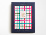 Happy Plaid Thank You Greeting Cards Box of 6