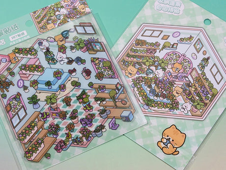 3D Diorama Store Sticker Sheet - Assorted