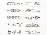Midori Rotating Stamp - Soft Color Cat - Brown