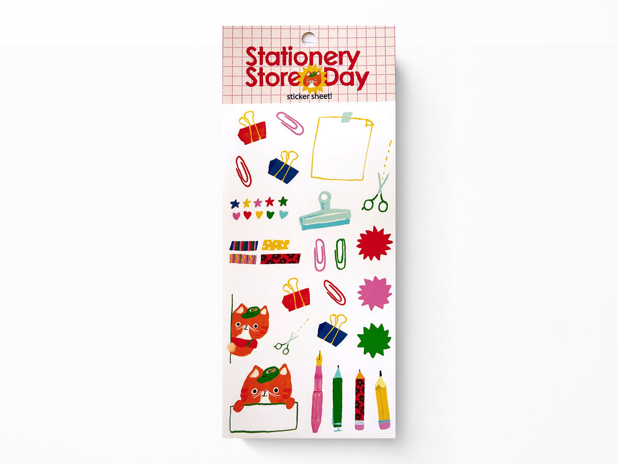 Cat Cashier Sticker Sheet