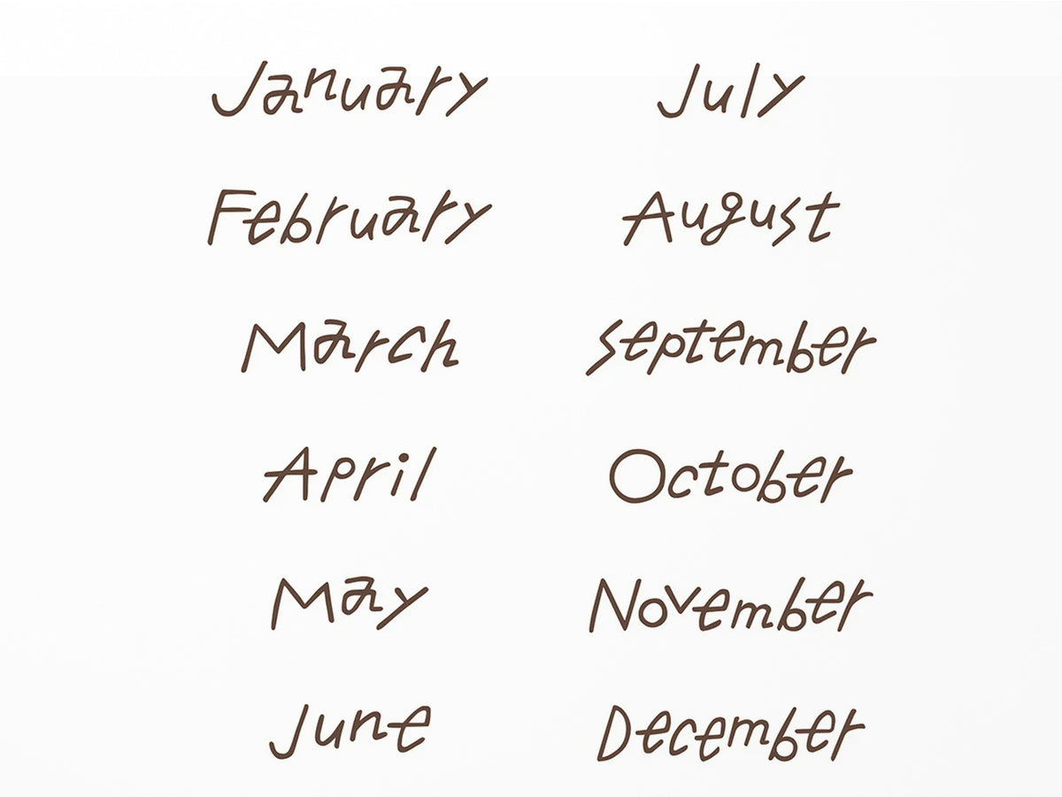 Midori Rotating Stamp - Soft Color 12 Months Brown