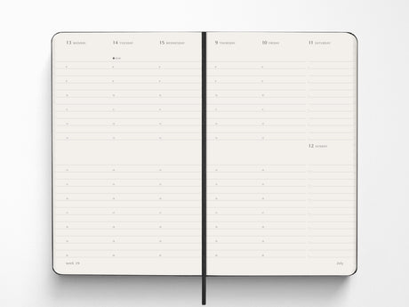 Moleskine 2027 Weekly Vertical Planner - Black Hardcover
