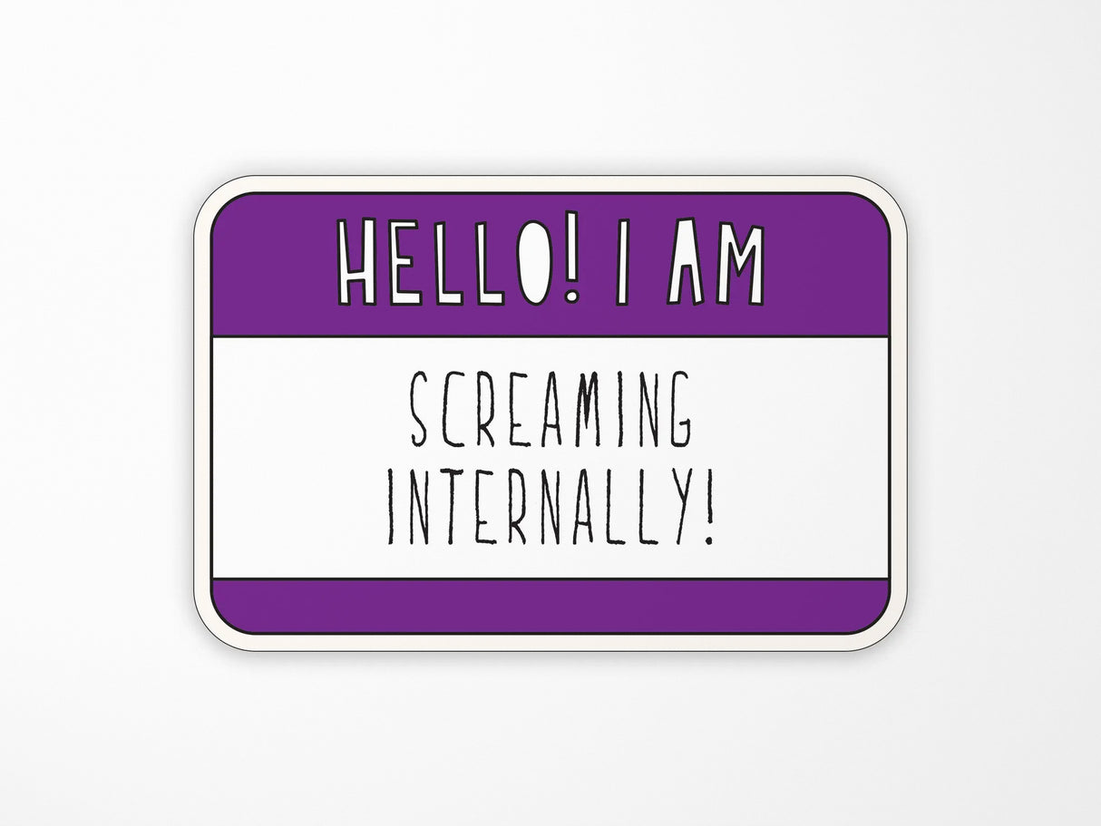 Screaming Internally Vinyl Sticker