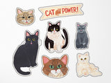 Cat Power Flake Sticker Pack
