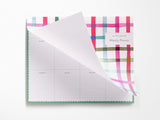 Happy Plaid Covered Weekly Planner
