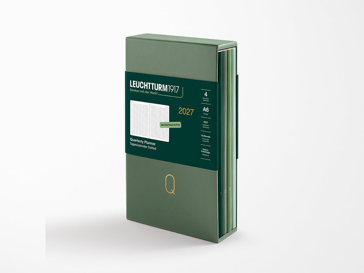 2027 Leuchtturm 1917 Quarterly Planner Set of 4 - Shades of Green