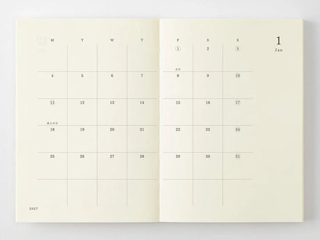 MD Notebook Monthly Diary A6 2027
