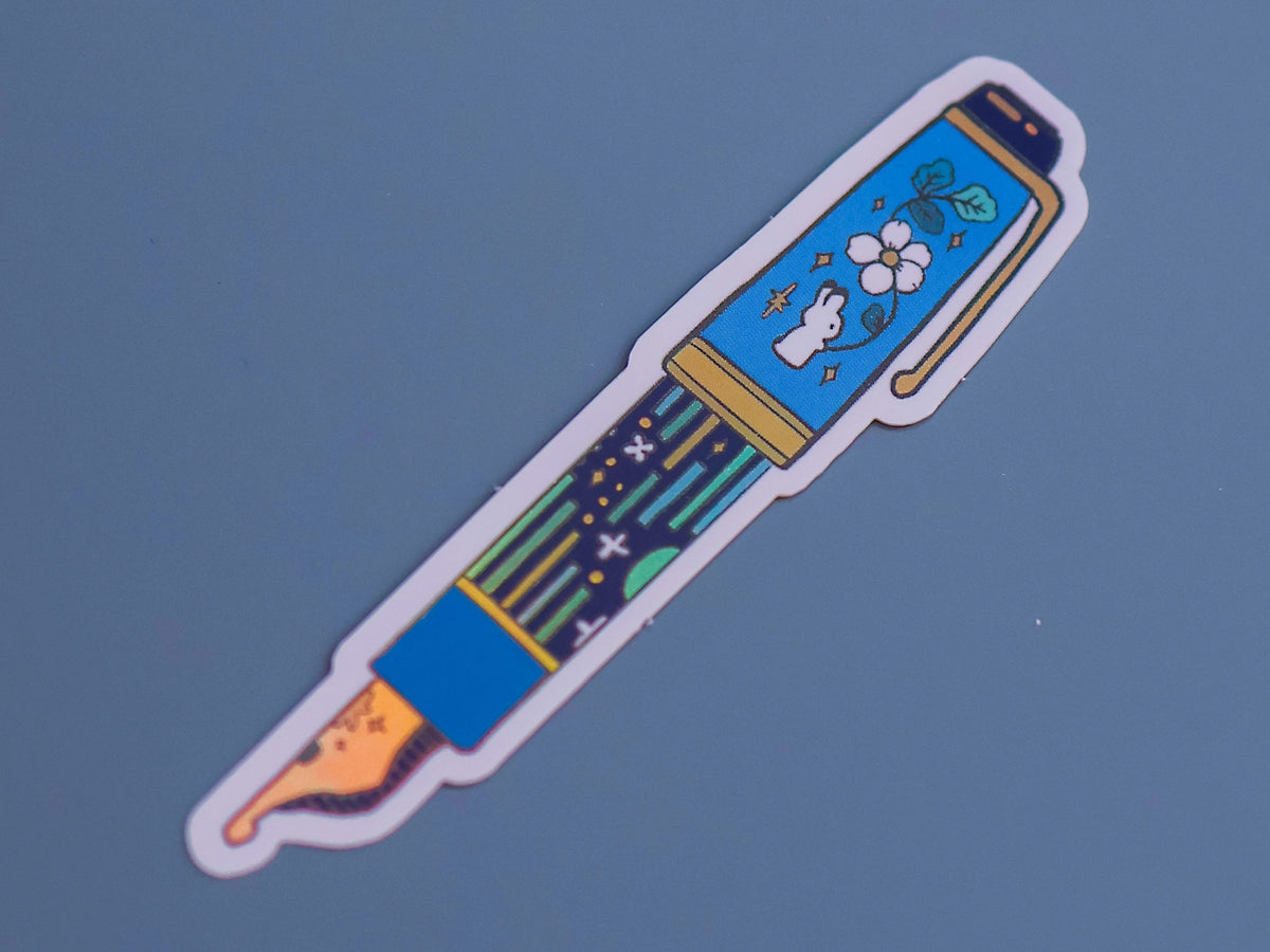 Vinyl Sticker Rabbit Fountain Pen