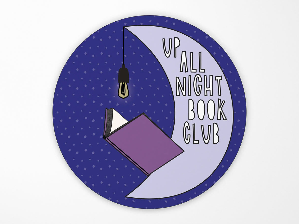 Up All Night Book Club Vinyl Sticker