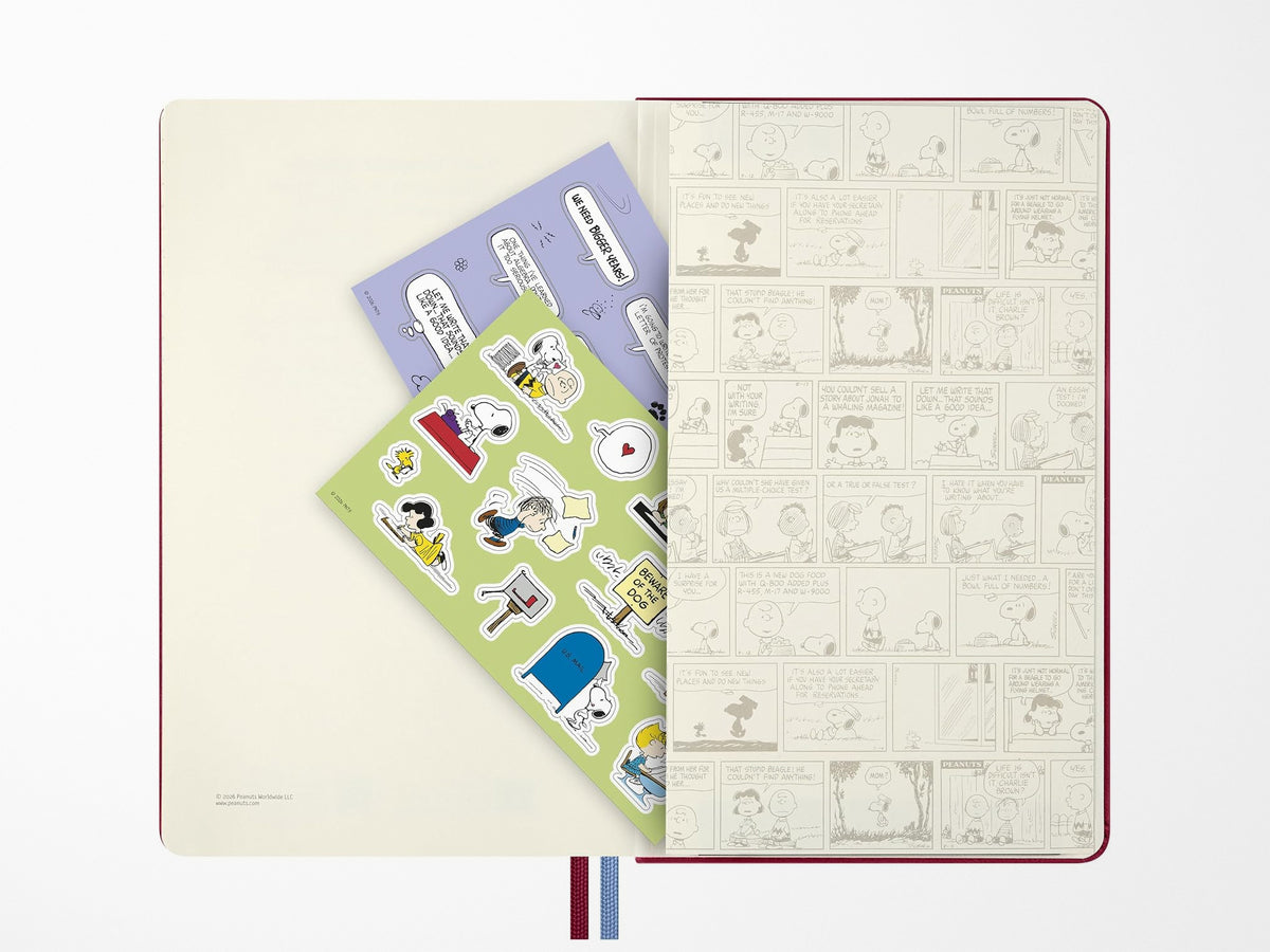 Moleskine x Peanuts Limited Edition Large Red Plain Page Notebook