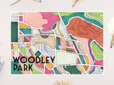 Woodley Park Art Map Poster