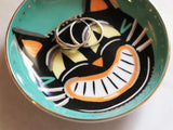 Vintage Halloween Cat Trinket Dish